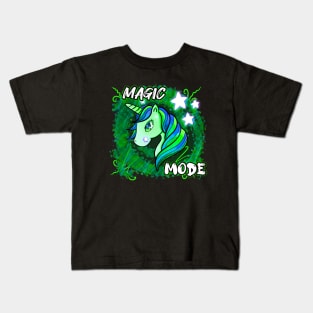 Magic Mode - Cute Unicorn Abstract Stars Kids T-Shirt